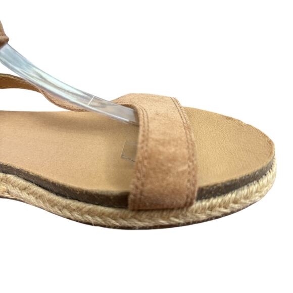 Lucky Brand Gabrien Suede Leather Espadrille Ankle Strap Sandals Shoes sz 9 M - Picture 2 of 16